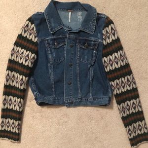 Free People cropped jean jacket
